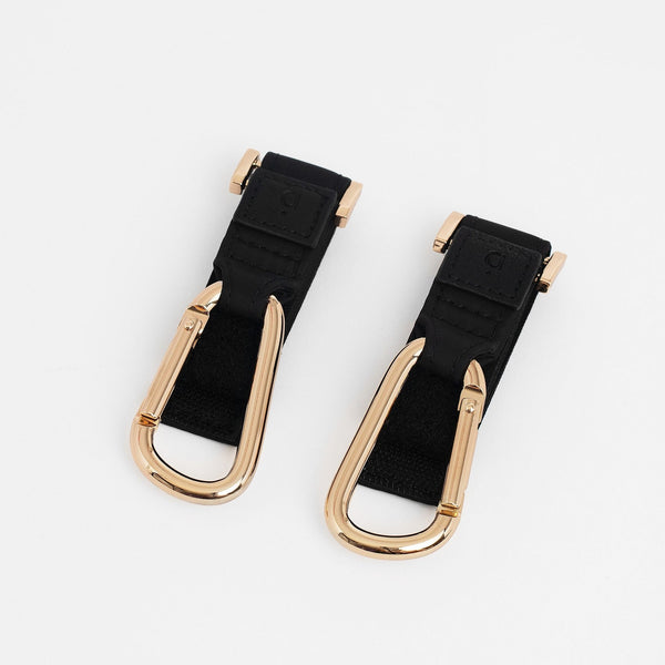 The Arrived Pram Clips - Black/Light Gold - Arrived Bags