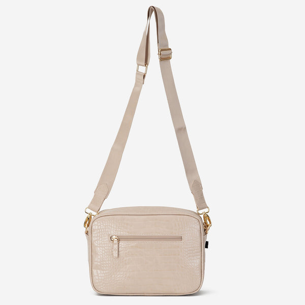 The Hayes Crossbody Baby Bag - Natural Croc - Arrived Bags