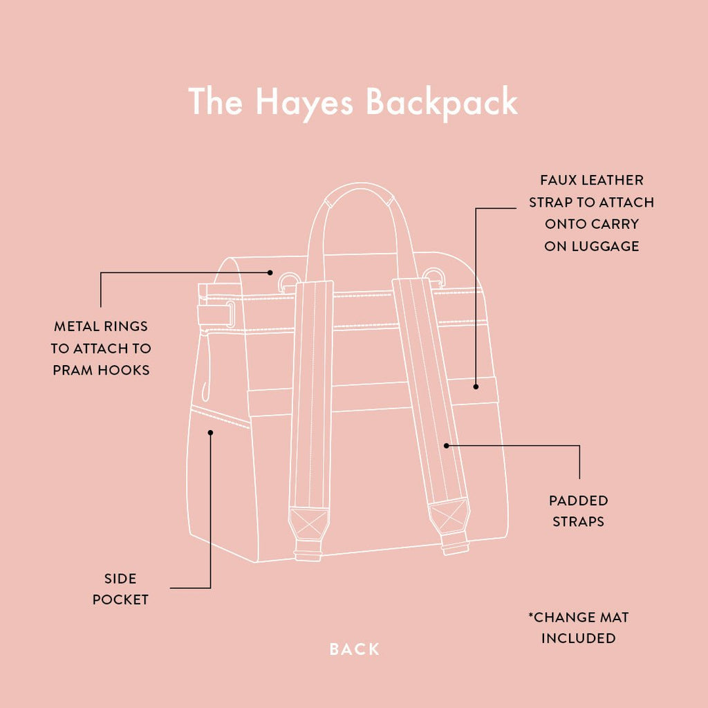 The Hayes Baby Bag Backpack - Black - Arrived Bags