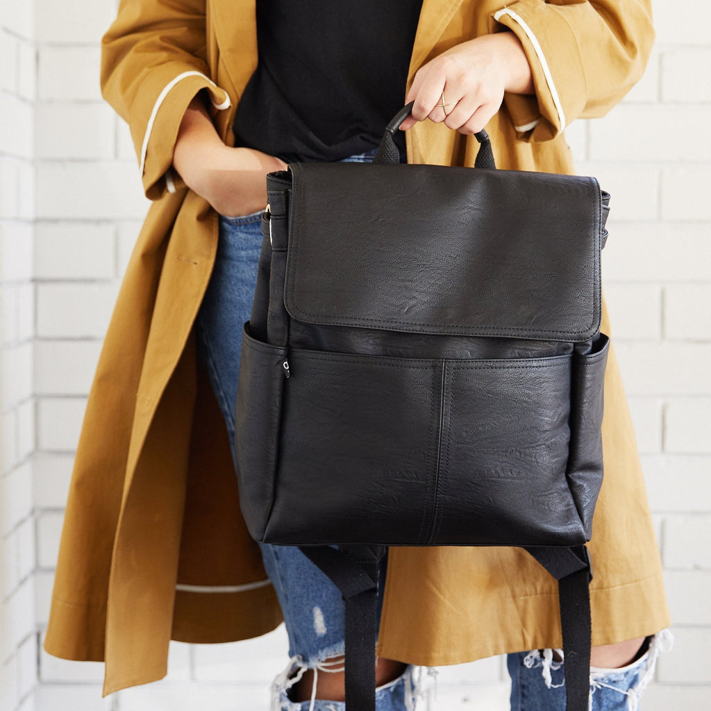 The Hayes Baby Bag Backpack - Black | Arrived Bags
