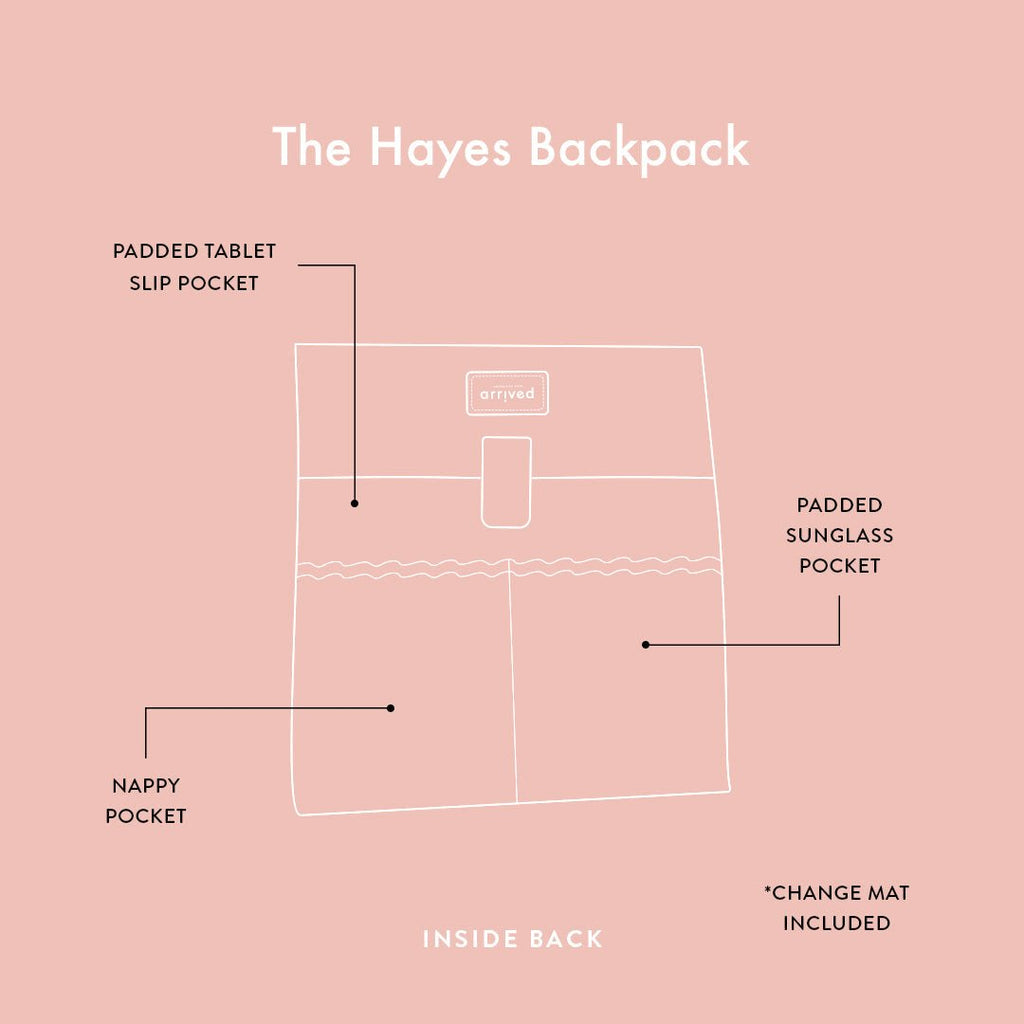 The Hayes Baby Bag Backpack - Blush - Arrived Bags