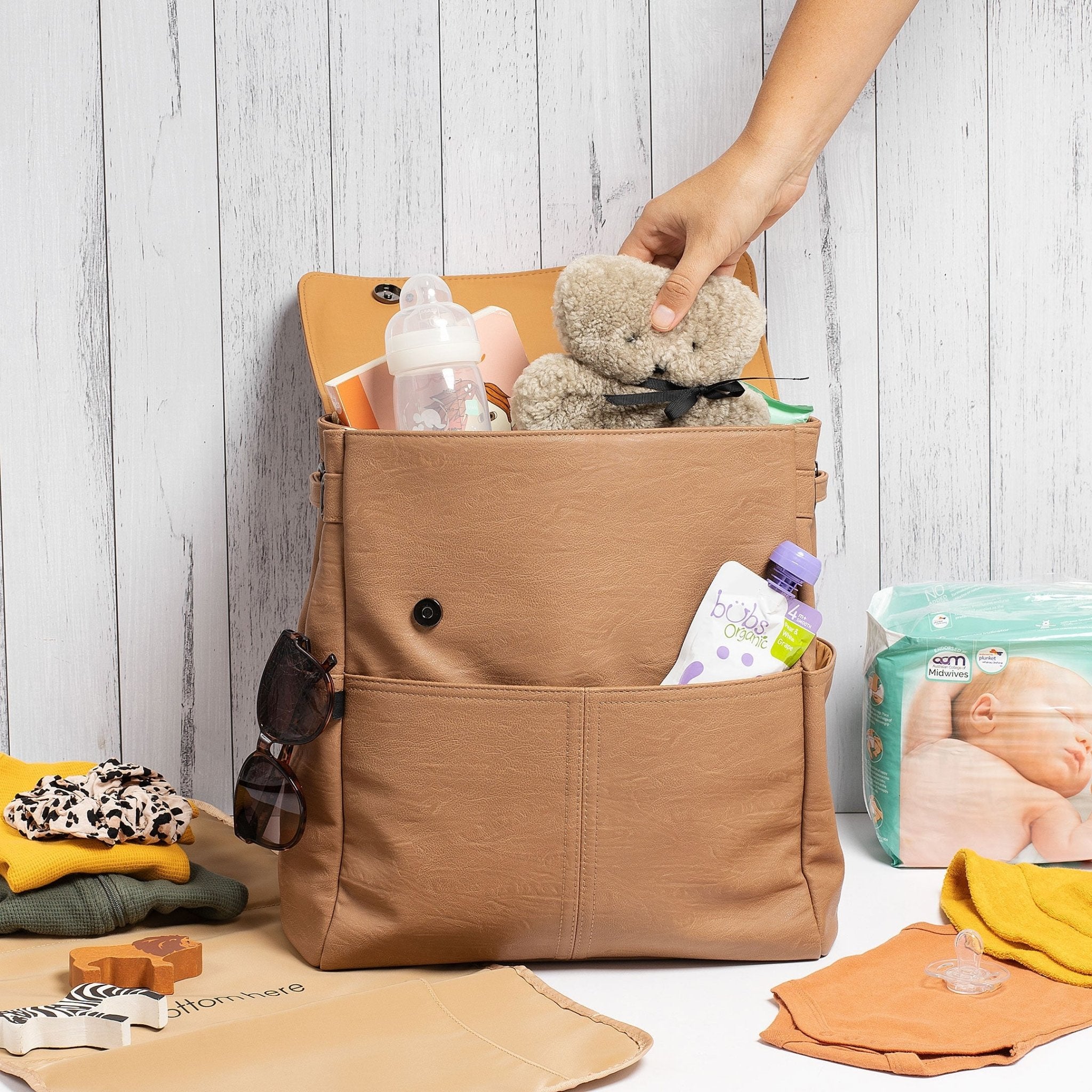 The Hayes Baby Bag Backpack Cappuccino Arrived Bags