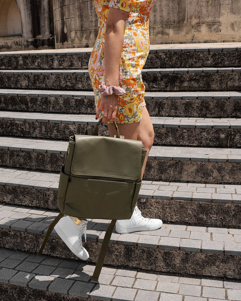 The Hayes Baby Bag Backpack - Olive - Arrived Bags