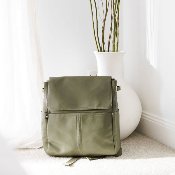 The Hayes Baby Bag Backpack - Olive - Arrived Bags