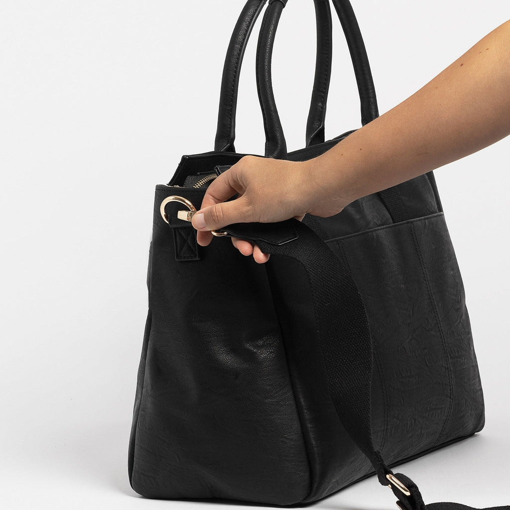 The Hayes Baby Bag Tote - Black - Arrived Bags