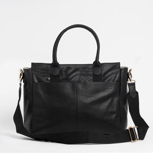 The Hayes Baby Bag Tote - Black - Arrived Bags
