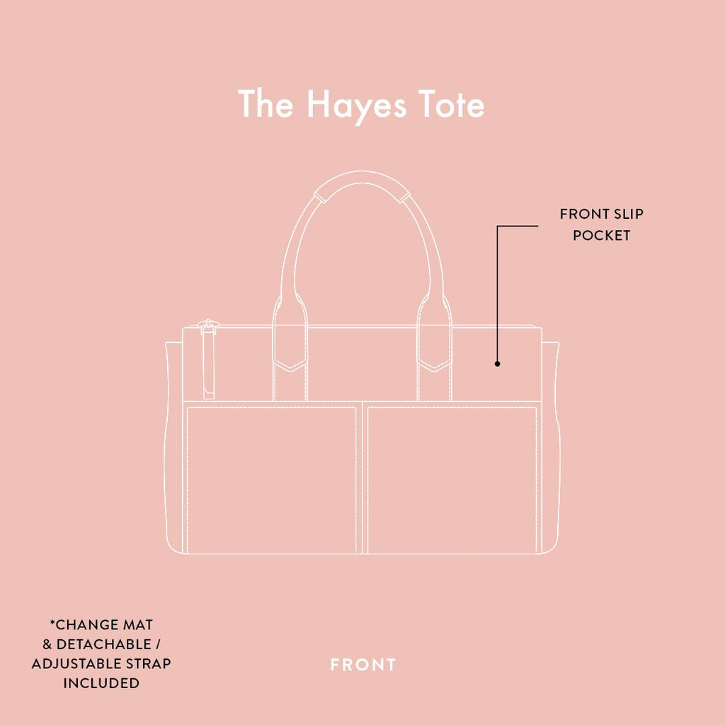 The Hayes Baby Bag Tote - Black - Arrived Bags