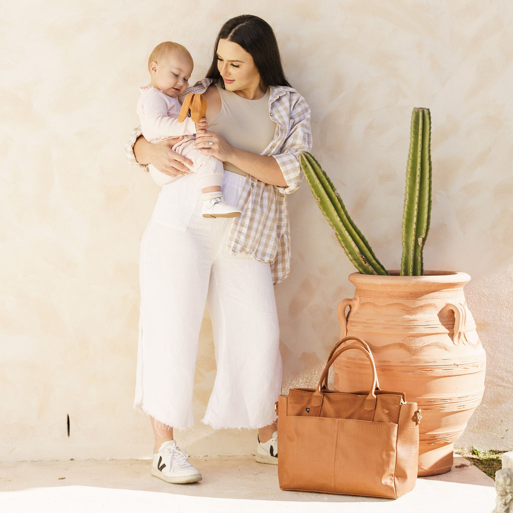The Hayes Baby Bag Tote - Tan - Arrived Bags