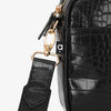 The Hayes Crossbody Baby Bag - Black Croc - Arrived Bags