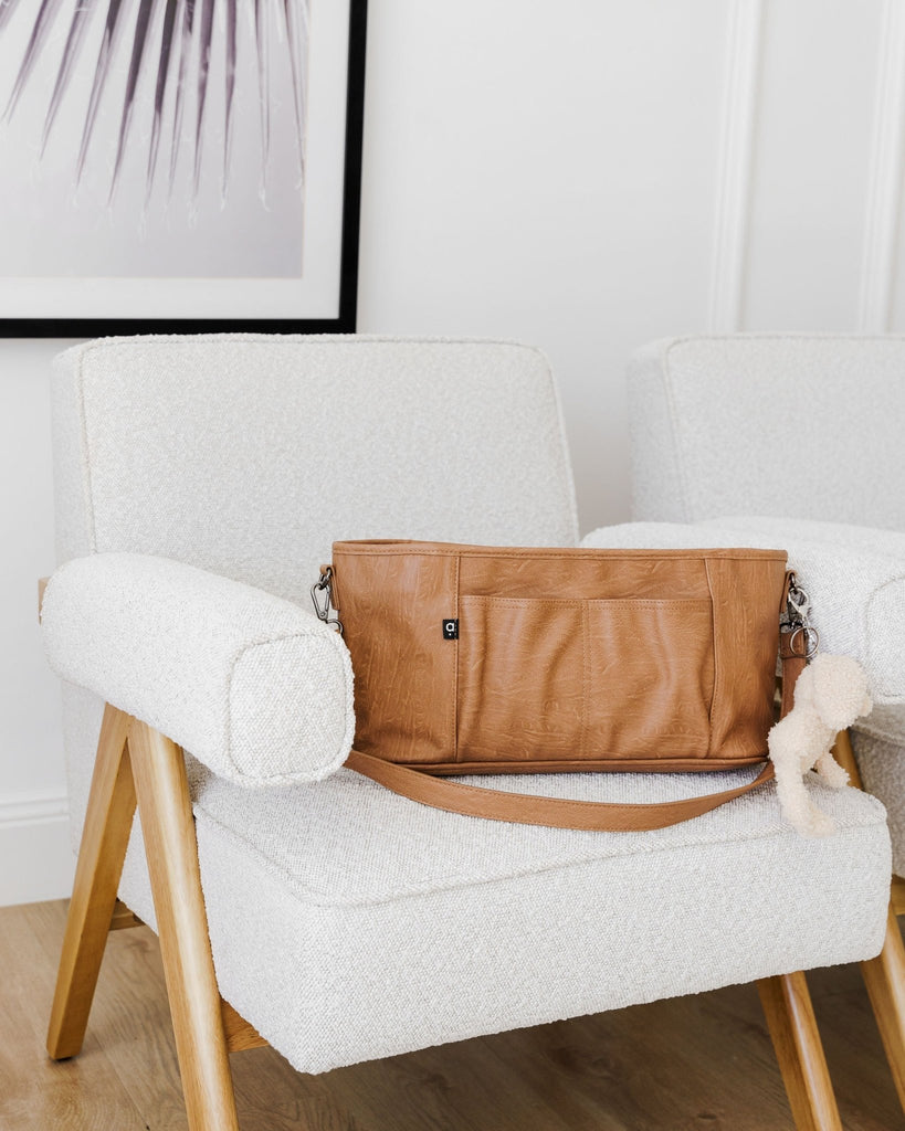 The Hayes Pram Caddy Baby Bag - Tan - Arrived Bags