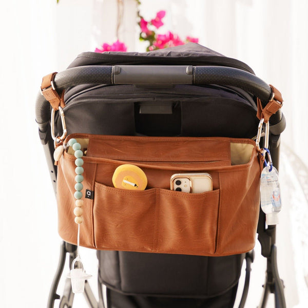 The Hayes Pram Caddy Baby Bag - Tan - Arrived Bags