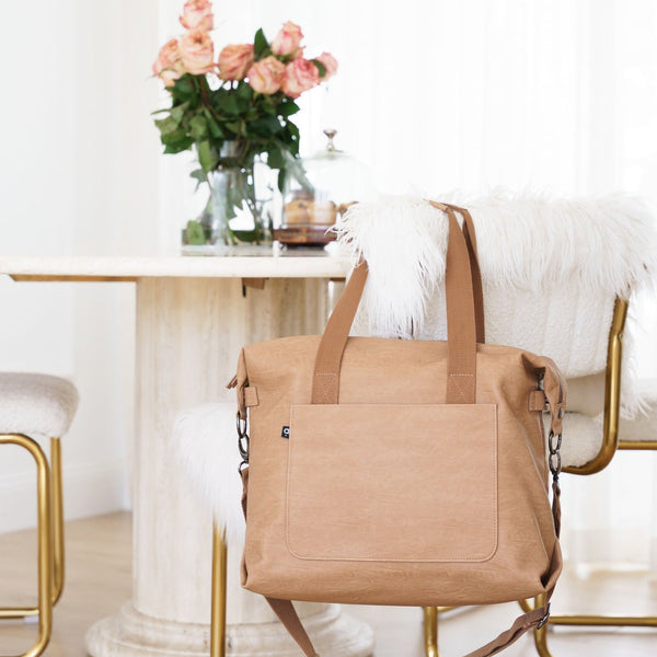 The Hilton Carryall Baby Bag in Cappuccino - Arrived Bags