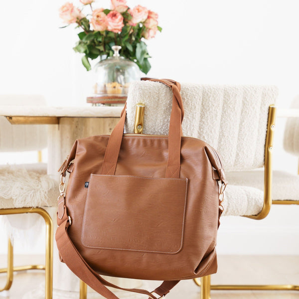 The Hilton Carryall Baby Bag in Tan - Arrived Bags